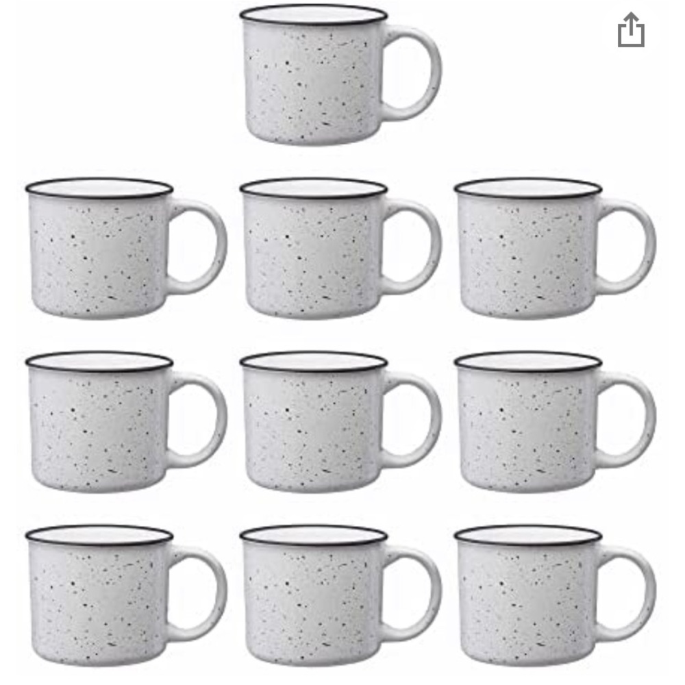 10 Pack Campfire Mugs- WHITE